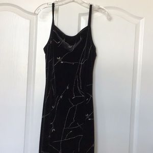 Black maxi, velvet